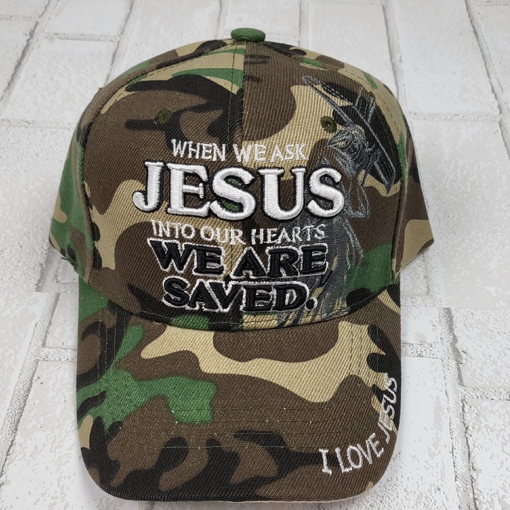 WHEN WE ASK JESUS INTO OUR HEARTS WE ARE SAVED. Religious Cap